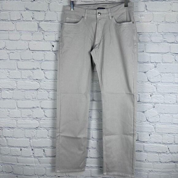 Peter Millar Crown Crafted Wayfare Five-Pocket Pant, Size W30 x L30, Platinum - Picture 3 of 16